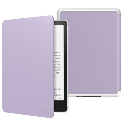 Picture of MoKo Case for All-New 7" Kindle Paperwhite 12th Gen 2024&Kindle Colorsoft Signature Edition 2024, Lightweight PU Protective Shell Cover with Auto Wake/Sleep for Kindle Paperwhite 2024, Taro Purple