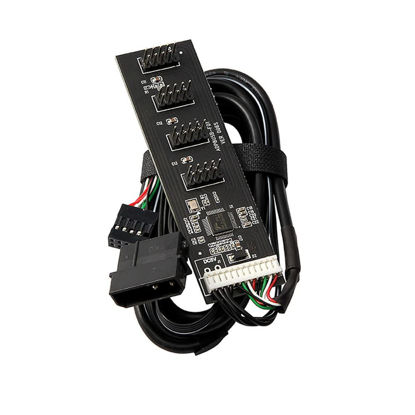 Picture of NFHK USB 2.0 9pin 10pin Header 1 to 4 Female Splitter Extension Cable HUB with IDE 5V Power Connector Adapter Port Multilier