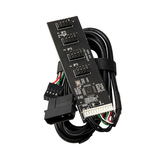 Picture of NFHK USB 2.0 9pin 10pin Header 1 to 4 Female Splitter Extension Cable HUB with IDE 5V Power Connector Adapter Port Multilier