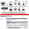 Picture of NFHK USB 2.0 9pin 10pin Header 1 to 4 Female Splitter Extension Cable HUB with IDE 5V Power Connector Adapter Port Multilier
