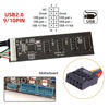 Picture of NFHK USB 2.0 9pin 10pin Header 1 to 4 Female Splitter Extension Cable HUB with IDE 5V Power Connector Adapter Port Multilier