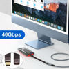 Picture of chenyang CY USB-C USB4 Extension Cable Slim Flat Male to Female 40Gbps with 100W Charging and 8K@60Hz Compatible with Thunderbolt3/4 13cm