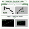 Picture of UPGRAVITY Sinlge Monitor Mount for 13 to 34 inch Flat/Curved Computer Screen, Gas Spring Ultrawide Monitor Arm Holds up to 26.5 lbs, Clamp & Grommet Base, VESA 75x75/100x100mm, Black