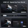 Picture of TESmart USB 3.0 HDMI KVM Switch 3 Monitors 4 Computers 4K@60Hz, Headset, Audio&Microphone, EDID emulators, Hotkey Switch, Wired Network, Rack-Ears, 4 Port Triple Monitor KVM Switch with All Cables