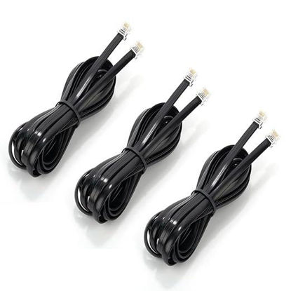 Picture of Seefeful Telephone landline Extension Cord Cable, with Standard RJ-11 6P4C Plug (10Ft-3Pack)