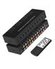 Picture of 8 Port RCA to HDMI Converter, Dual AV to HDMI Converter Supports 16:9/4:3 Composite to HDMI Adapter Support 1080P PAL/NTSC Compatible with Sega/Xbox/PS1/PS2/PS3/WII/N64/VHS, VCRs, and DVD Players