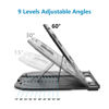 Picture of Drawing Tablet Stand, Laptop Stand, Foldable Stand for Pen Tablet Display, 9 Levels Adjustable Angles with a Built-in Phone Holder, for 12-17 inch Drawing Tablet, MacBook, Laptop, iPad, Book, Phone
