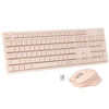 Picture of Wireless Keyboard and Mouse Combo, Quiet and Soft 2.4G Full-Size Computer Keyboard and Ergonomic Wireless Mouse for Windows, Mac Desktop/Laptop/PC/PS, Pink