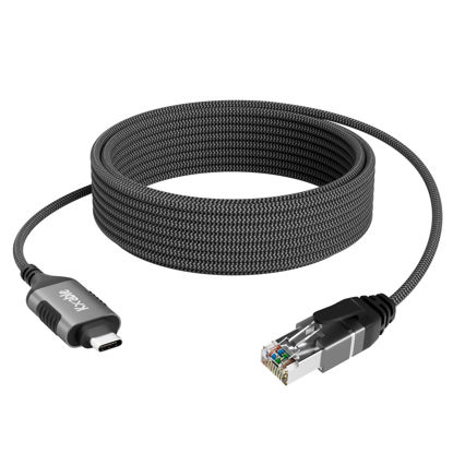Picture of Slim USB C to Ethernet Cable 6 FT, Snagless RJ45 to USB Type-C Cord, Directly Connected, Gigabit LAN Network, OFC Wire, for MacBook Pro/Air, iPad Pro, iPhone 15 Series, Galaxy, Laptop, PC, OD: 3.6mm