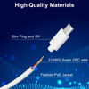 Picture of 2-Pack 20FT USB to Micro USB Extension Power Cable, Long Charging Cord, 21AWG OFC, Oxygen-Free Copper, Compatible with Wyze Cam, Nest Cam, Yi Home Camera, Kasa Cam Security Camera, White