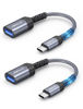 Picture of USB C to USB Adapter, JSAUX [0.5ft 2 Pack] Type C 3.0 OTG Cable On The Go Type C Male to USB A Female Adapter Compatible with MacBook Pro 2018 2017,Samsung Galaxy S20 S20+ Ultra S8 S9 Note 10 etc-Grey