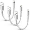 Picture of 6 Inch iPhone Charging Cable, 3 Pack Braided Short iPhone Charger Cord [MFi Ceritified] Compatible with Apple iPhone 14 13 12 11 Pro Max/Mini XS XR X 8 7 Plus SE2 iPad, Short Lightning Cable