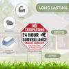 Picture of 2PC Video Surveillance Sign with Stake, 13 Inches by 13 Inches - Corrugated Plastic - Warning Home Security Signs for Outdoor Yard - No Trespassing Private Property