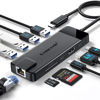 Picture of Lemorele USB C Hub Multiport Adapter 10-in-1 USB C Dongle for MacBook Pro Air, Gigabit Ethernet with 4K HDMI, 100W PD, USB 3.0 5Gbps Port, SD/TF Card Reader Adapter, Compatible for Windows/Mac/iPad