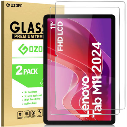 Picture of GOZOPO Screen Protector for Lenovo Tab M11 (2024) 11 inch/Tab K11 LTE (2024), Full HD Tempered Glass Film, 9H Hardness [2 Pack]