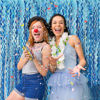 Picture of Tinsel Foil Fringe Curtains Wavy Backdrop for Parties Sparkle Metallic Wavy Foil Fringe Backdrop Curtain for Party Decorations Photo Booth Props for Birthday Graduation Wedding