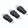 Picture of rgzhihuifz USB 2.0 Adapter A Male to Micro Male Black (3 Pack) USB a male to micro male adaptor