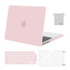 Picture of MOSISO Compatible with MacBook Pro 14 inch Case 2024 2023 2022 2021 M4 M3 M2 M1 Pro Max A3112 A3185 A3401 A2918 A2992 A2779 A2442, Plastic Hard Shell&Keyboard Cover&Screen Film&Pouch, Rose Quartz