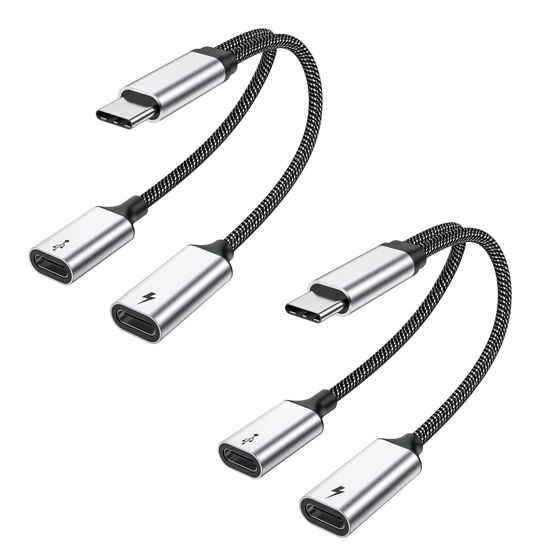 Picture of MOGOOD USB C Splitter USB C to USB C Female Adapter USB Y Splitter Cable(NOT for Monitor)USB C Male to 2USB-C Female Cord Double USB C Port Hub USB C Charging Split Adapter for Mac,Xbox One,PS5,Laptop