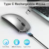 Picture of Wireless Mouse for MacBook Pro Air iMac Desktop Laptop Mac Book Air, Bluetooth Wireless Mouse USB C Rechargeable Compatible with Surface Pro/Computer, Wireless Mouse with USB Type-C Receiver