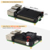 Picture of Geekworm 11mm Thickness Embedded Heatsink (P165-B) for Raspberry Pi 4, Armor Aluminum Radiator Compatible with Raspberry Pi 4 Model B Computer and Pi 4 Expansion Board Support POE Extension