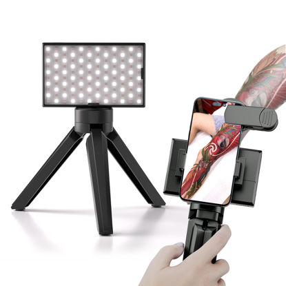 Picture of Tattoo Light with Stand Photography Lighting， Tattoo Continuous-Output-Lighting Fill Light for Tattoo Artist Gifts,Tattoo Accessories with Front & Back Clip,Tattoo Equipment and Supplies