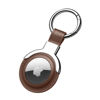 Picture of Sichy Leather Protective Case for AirTags, AirTags Loop Holder Airtag Keyring Cases Air Tags Protective Cover Airtag Key Chain Loop Holders for Luggage Dog Cat Pet Collar (Brown)