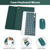 Picture of SOPPY Keyboard Case with Mouse for iPad, Bluetooth Keyboard for iPad 9th Gen./8th Gen./7th Gen 10.2 inch, iPad Air 3, iPad Pro 10.5" 2017, Detachable Keyboard, Built-in Pen Holder - Dark Green - US