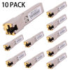 Picture of 10PCS 1000BASE-T Gigabit SFP to RJ45 Copper Ethernet Modular Transceiver for Cisco,Meraki,Ubiquiti,D/TP Link,Supermicro,Netgear,Broadcom, 1.25G SFP-T CAT5E/CAT6 up to 100m Mikrotik S-RJ01