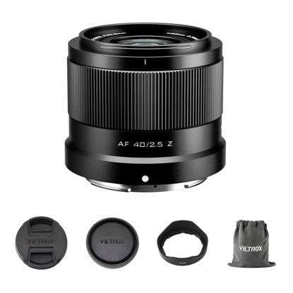Picture of VILTROX 40mm F2.5 f/2.5 AF Lens for Nikon Z Mount, Wide-Angle Full-Frame Auto Focus Lens Compatible with Nikon Z-Mount Cameras Z5 Z50 Z6 Z6II Z7 Z7II ZFC Z30 Z9 Z8 ZF Z6II