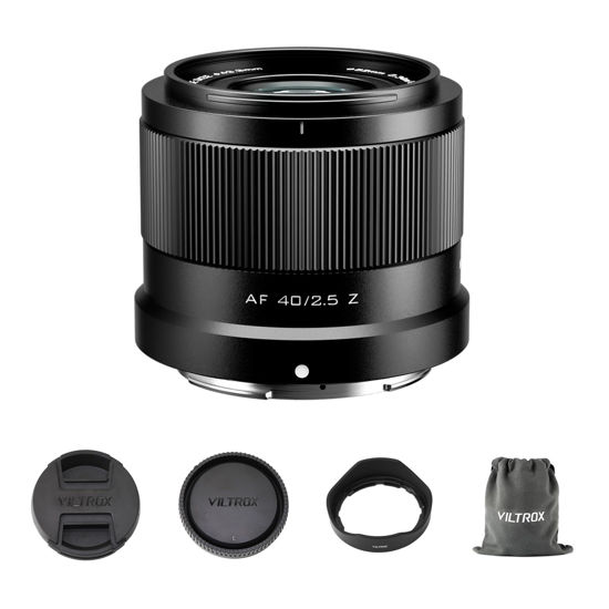 Picture of VILTROX 40mm F2.5 f/2.5 AF Lens for Nikon Z Mount, Wide-Angle Full-Frame Auto Focus Lens Compatible with Nikon Z-Mount Cameras Z5 Z50 Z6 Z6II Z7 Z7II ZFC Z30 Z9 Z8 ZF Z6II