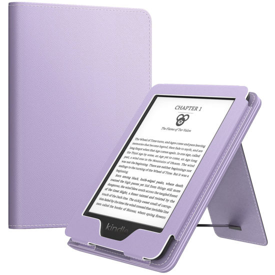 Picture of MoKo Case Fits All-New 6" Kindle(11th Generation, 2022 Release)/ Kindle(10th Gen,2019)/Kindle(8th Gen, 2016), Ultra Lightweight PU Shell Cover with Auto Wake/Sleep for Kindle 2022, Taro Purple