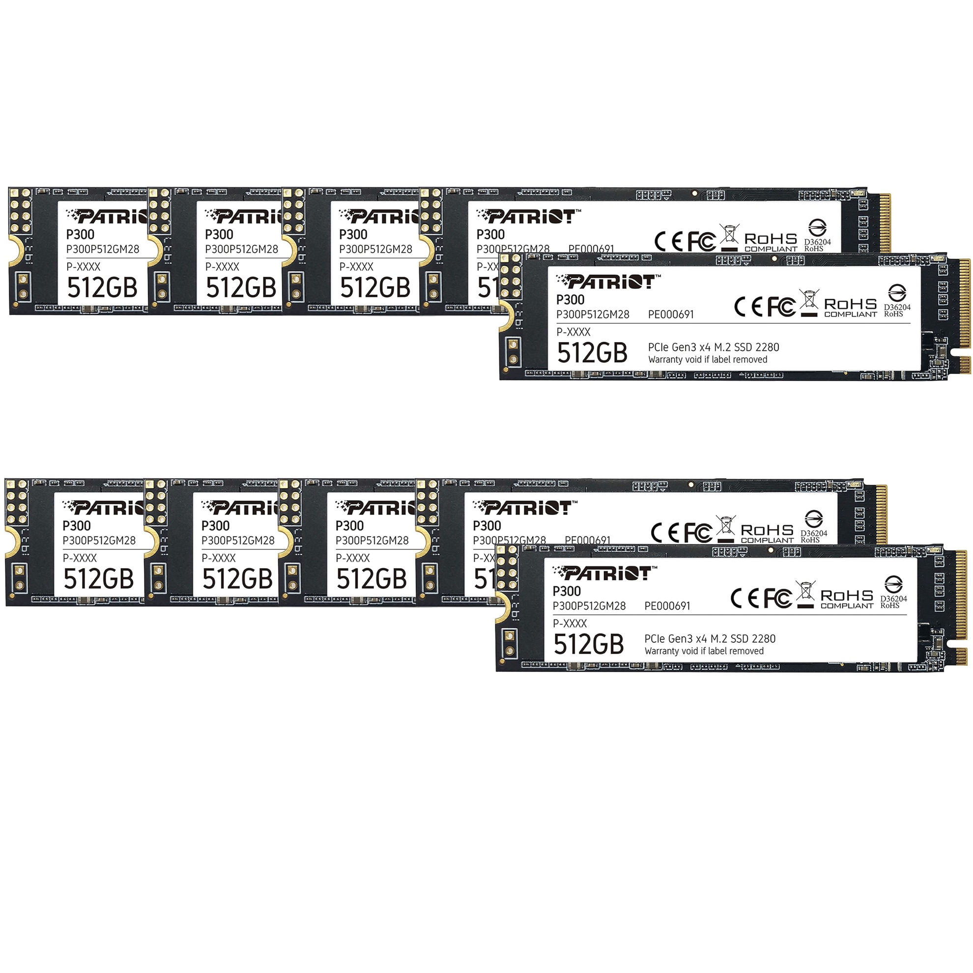 GetUSCart- Patriot P300 512GB Internal SSD - NVMe PCIe Gen 3x4 - M.2 ...