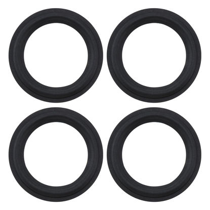 Picture of ECSiNG 4PCS 6.5 Inch Speaker Foam Edge Surround Replacement Part Speaker Surrounds Repair Kit Inner Diameter 106mm Outer Diameter 152.7mm for Speaker Repair DIY Black