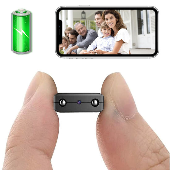 Picture of Smallest Wireless WiFi Camera With Battery,1.5 Hours Battery Time,HD1080P Baby Monitor Camera,Portable HDVdeo Camera with Night Vision,Motion Detection,Cloud Storage for Security with iOS Android APP