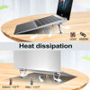 Picture of ZELMINE Laptop Stand for Desk, Portable Anti-Slip Keyboard Riser, Zinc Alloy Keyboard Stand, Computer Stand Compatible with MacBook Air/Pro, 10-15.6 Inches Laptops and Keyboards (Sliver)