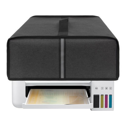 Picture of Kingshion Printer Dust Cover, Splash-Proof Fabric Easy to Clean & Storage, Compatible with Epson EcoTank ET-2800/ET-2850 Wireless Color All-in-One Cartridge-Free Supertank Printer - Dark Grey