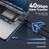 Picture of DteeDck USB 4 Cable 6ft for Thunderbolt 4, High Speed 40Gbps Data Transfer USB4 USB C Data Cables Support 8K@60Hz /4K@120Hz Display 240W Charging for Thunderbolt 4 Thunderbolt 3 USB-C Devices
