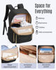 Picture of LIGHT FLIGHT Women's Laptop Backpack Fit 15.6" for Travel, Work, Business, College, Anti-Theft Large Capacity Stylish Bookbag with USB Port and Water-Resistant for Daily Use,Black