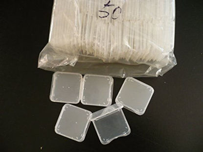 Picture of 50 Pack SD MMC / SDHC PRO DUO Memory Card Plastic Storage Jewel Case (memory card not included) (1 3/8" x 1 3/8" x 1/4")
