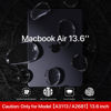 Picture of Soonjet Compatible for MacBook Air 13.6 inch Case M3 M2 2024-2022, Model A3113 A2681, Durable Protective Plastic Hard Shell Case Cover for MacBook Air M2 13 inch Case - Space Gray Clear