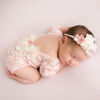 Picture of Newborn Lace Romper, 2 PCS Baby Girl Photography Props, Newborn Girl Photography Outfits with Flower Headband for Infants (Pink)