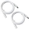 Picture of Anlink 2 Pack 6ft DC Power Extension Cable 5.5mm*2.1mm Male to Female Power Cord for CCTV Security Surveillance Cameras, LED Strip, Router, 12V DC Power Supply Adapter and More (White)