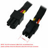 Picture of COMeap SATA Power Cable for Dell Inspiron 3653 3650 Series, Right-Angle SATA 15 Pin x2 to Mini 6 Pin ATX Adapter Compatible Part No. GP2JM 14.5-inch(37cm)