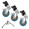 Picture of Selens 0.87inch/22mm Light Stand Wheels Set 3pcs, Heavy Duty Photography C Stand Wheels with Brake for Photo Studio Video Shooting