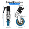 Picture of Selens 0.87inch/22mm Light Stand Wheels Set 3pcs, Heavy Duty Photography C Stand Wheels with Brake for Photo Studio Video Shooting