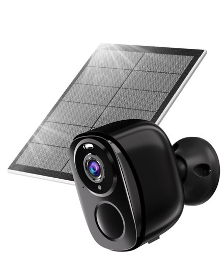 Picture of ELECCTV Outdoor 100% Wireless Security Camera, Battery Powered Wire-Free Spotlight Camera, 2K QHD Video,2 Way Audio,AI Motion Detection, Color Night Vision, Compatible with Alexa (Black)
