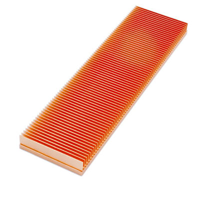 Picture of Pure Copper Heatsink 5.91" x 1.57" x 0.39"/150mm x 40mm x 10mm Heat Sink Radiator Cooling Skiving Fin Circuit Board Cooler for Electronic Chip LED Power Amplifier