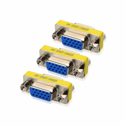 Picture of Cable Matters 3-Pack HD15 VGA Coupler, SVGA Coupler (VGA Female to VGA, SVGA Female Coupler)