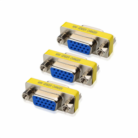 Picture of Cable Matters 3-Pack HD15 VGA Coupler, SVGA Coupler (VGA Female to VGA, SVGA Female Coupler)